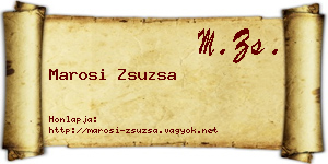 Marosi Zsuzsa névjegykártya